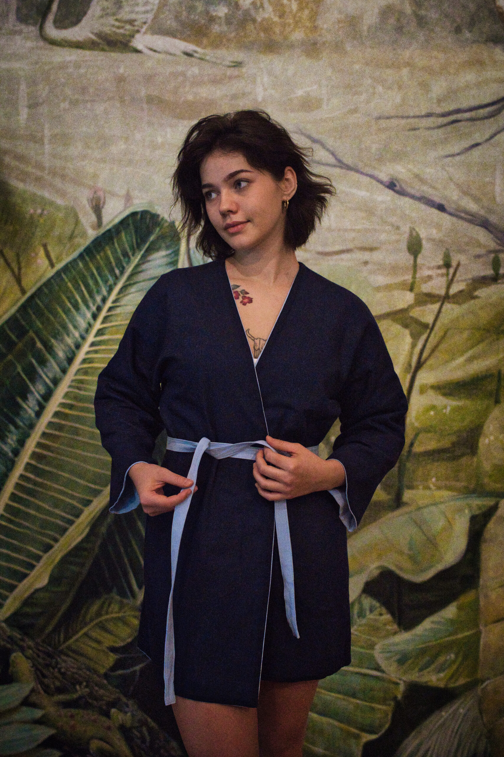Krótka sukienka kimono - obrazek 5